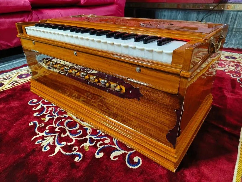 Vintage Themed 3.75 Octave 3 Line Standard Harmonium - National Music India