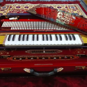 Premium Luxury 4 Line 13 Scale Changer Harmonium - Mysterious Red