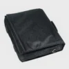 Black heavy-duty padded gig bag for a wooden surpeti drone instrument